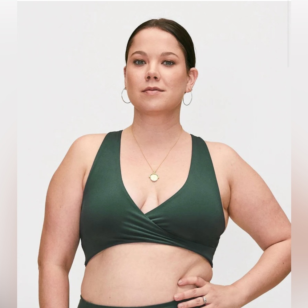 Girlfriend Collective Moss May Crossover Maternity Bra